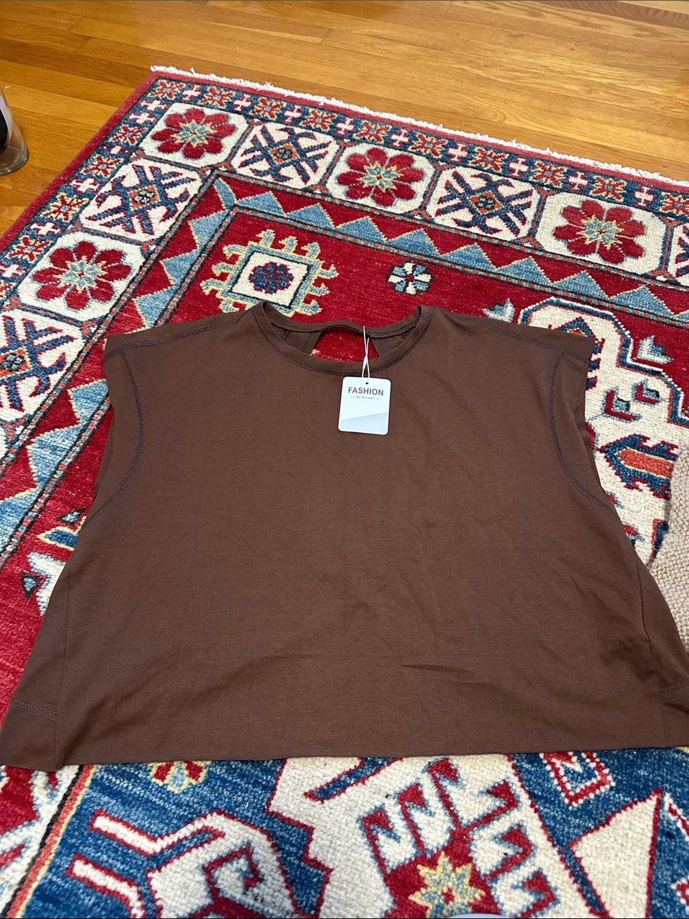 Brown Sleeveless Crop Top